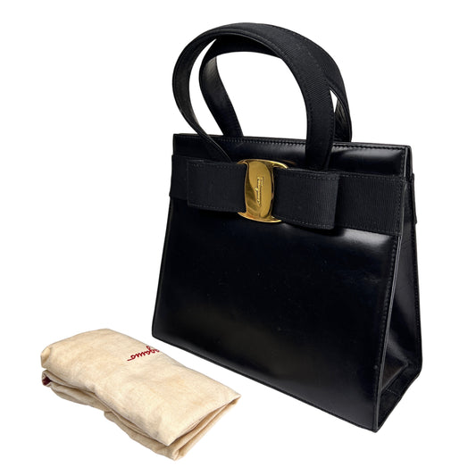 Ferragamo Black Handle Bags A-17398