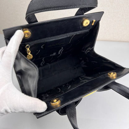 Ferragamo Black Handle Bags A-17398