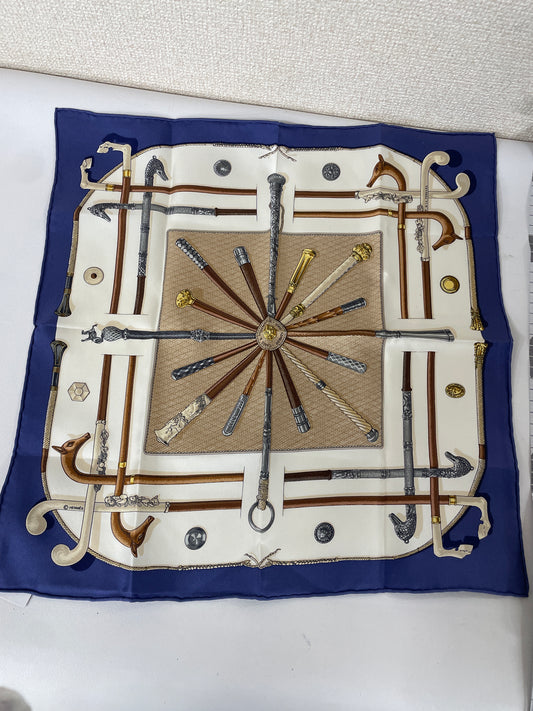 Hermes Navy Scarves A-17407