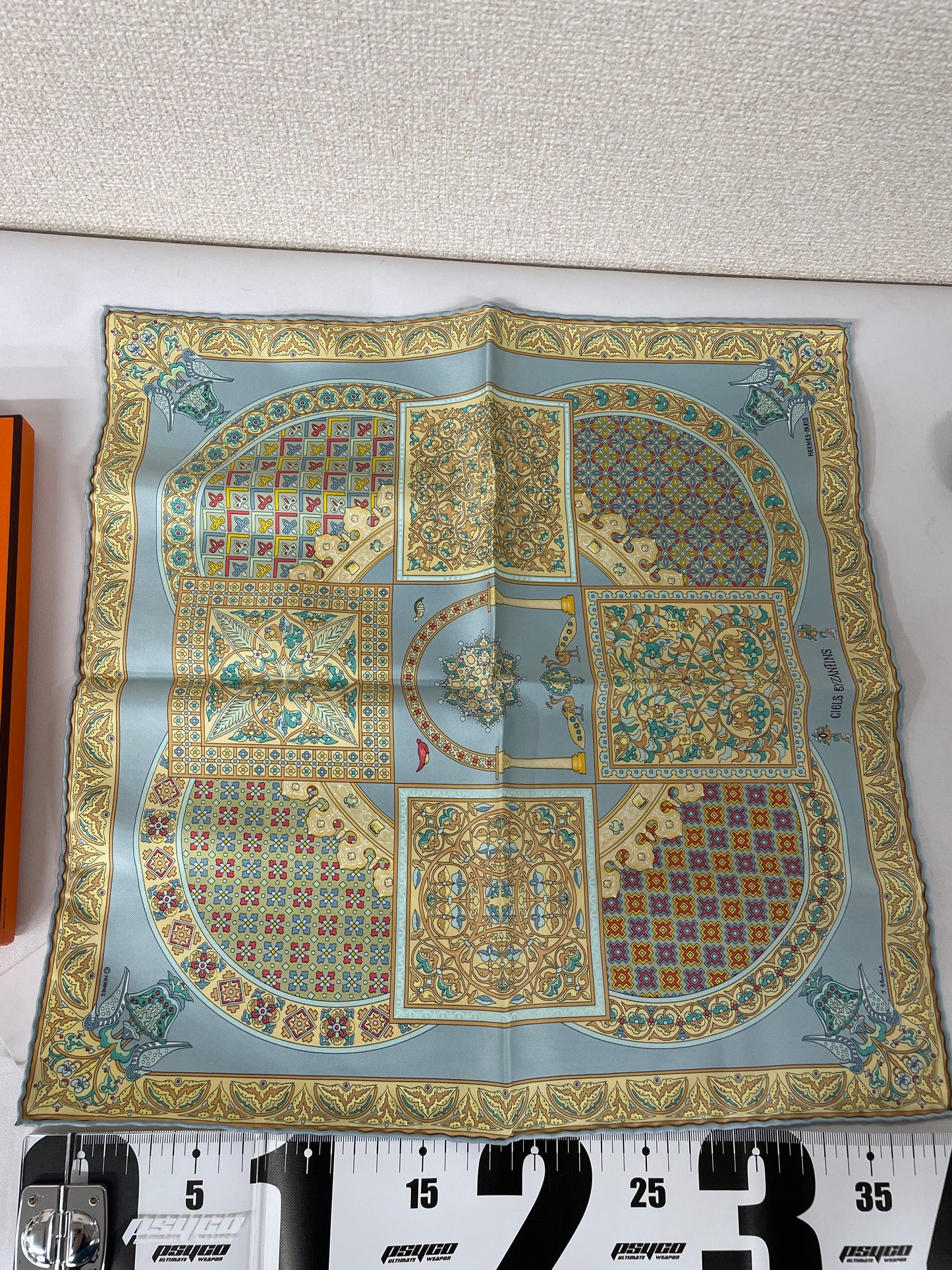 Hermes Blue Scarves A-17417