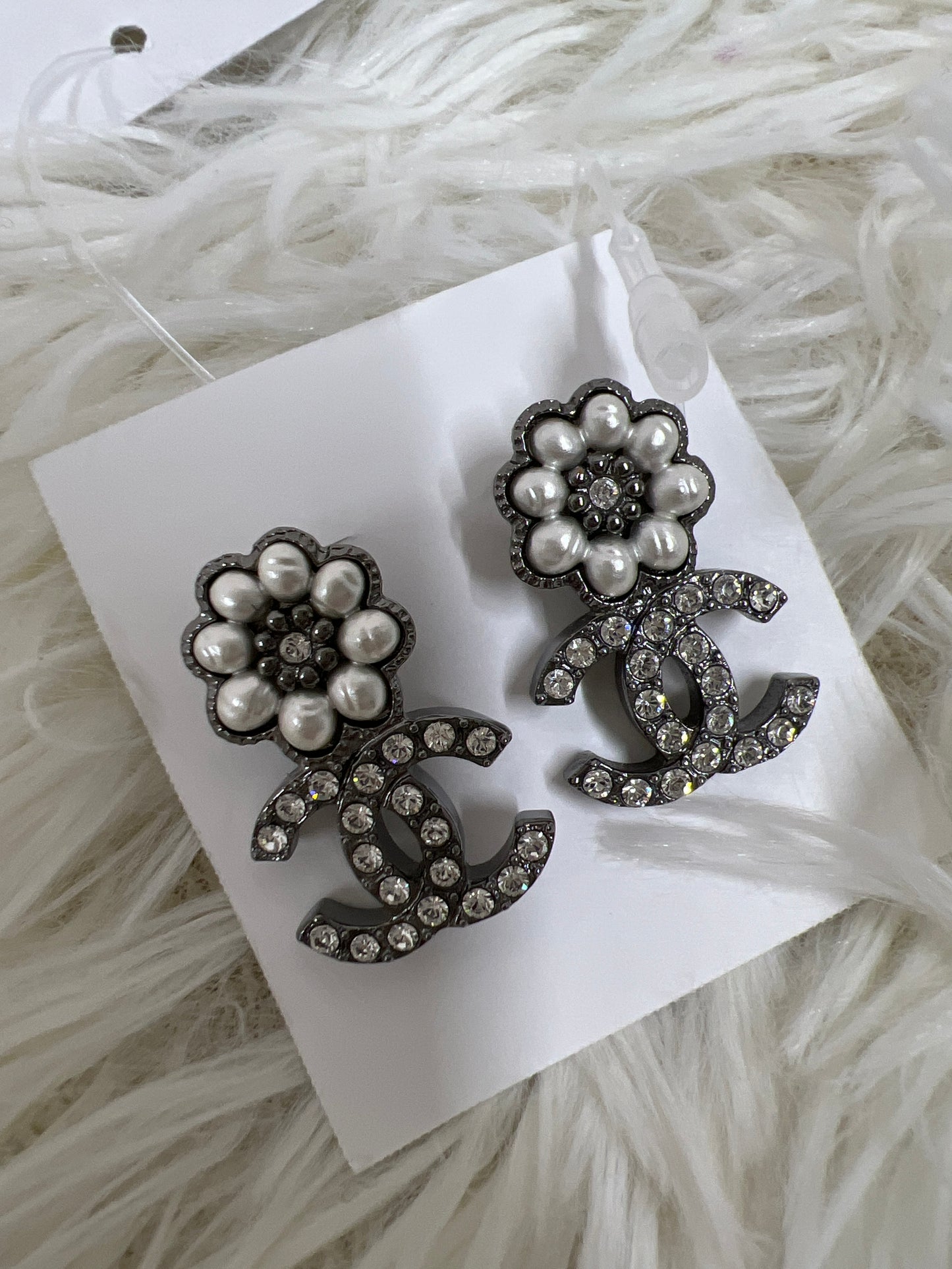 Chanel Silver Earrings A-17453