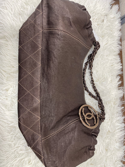 Chanel Brown Handle Bags A-17489