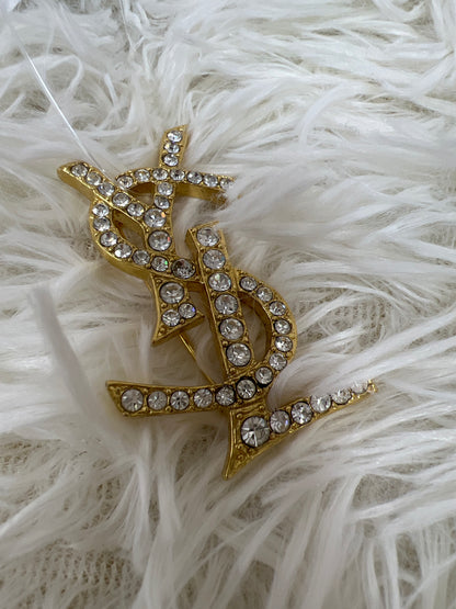 Saint Laurent Gold Brooches A-17535