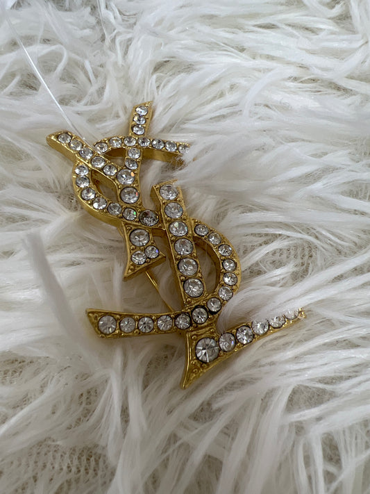 Saint Laurent Gold Brooches A-17535