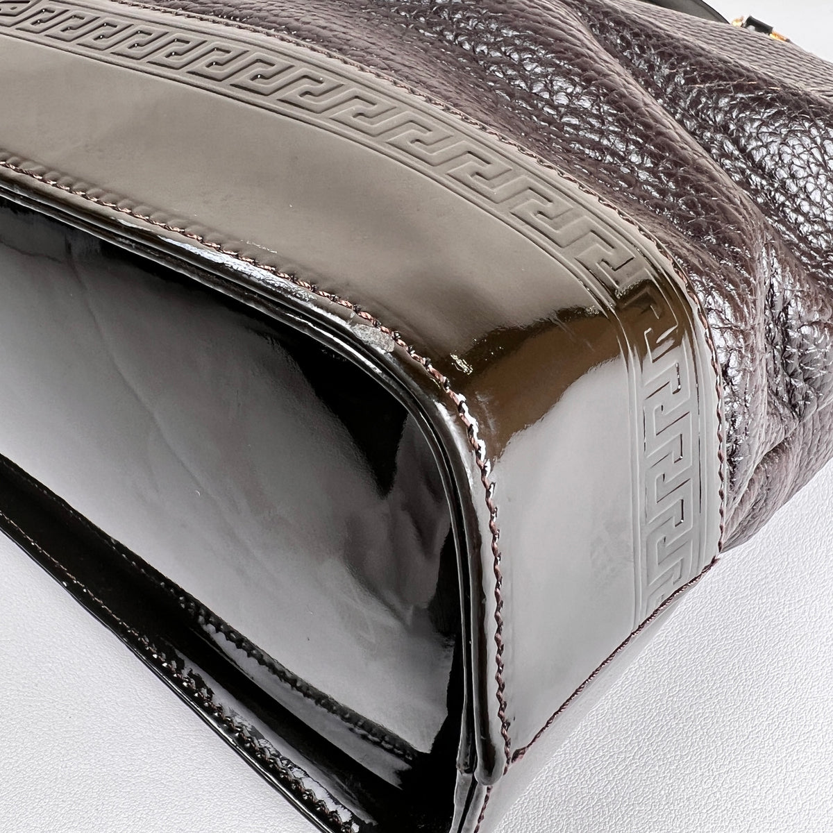 Versace Brown Handle Bags A-17643