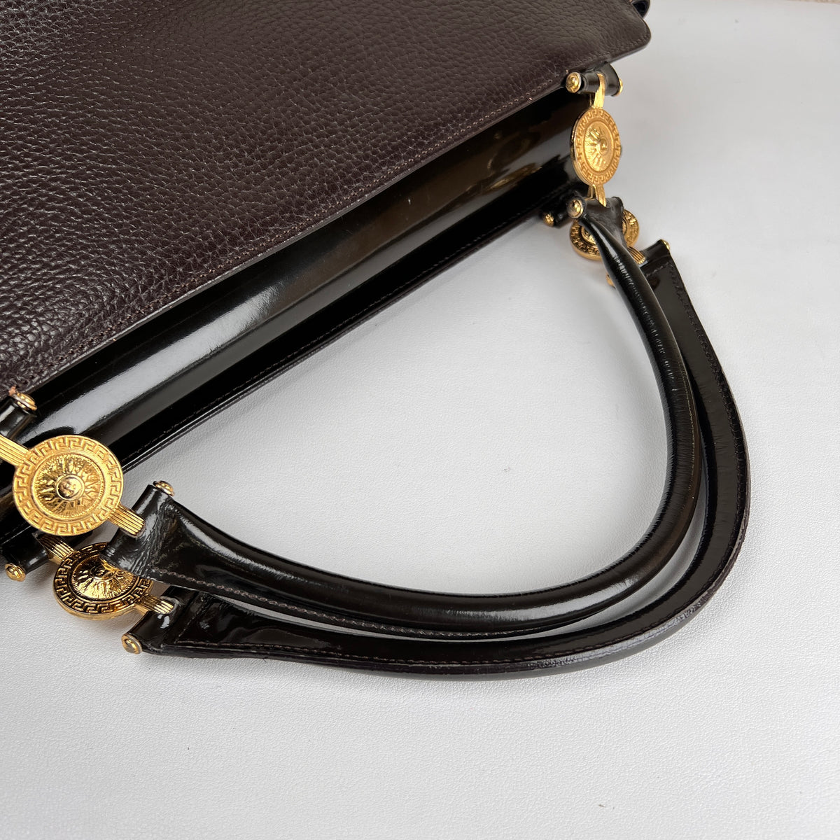 Versace Brown Handle Bags A-17643