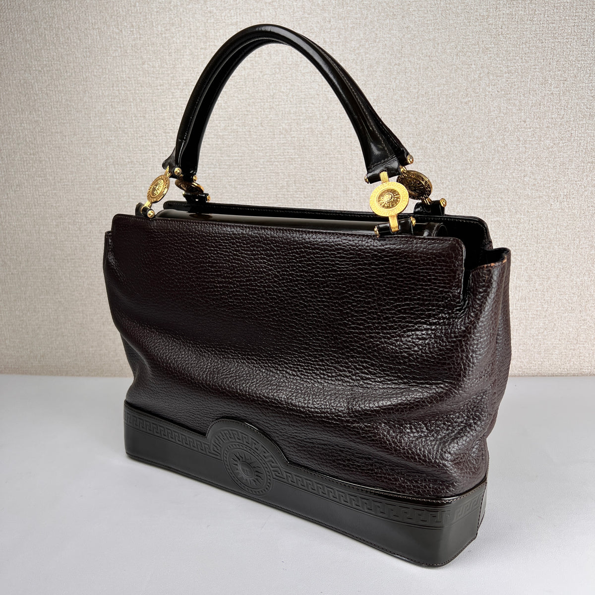 Versace Brown Handle Bags A-17643