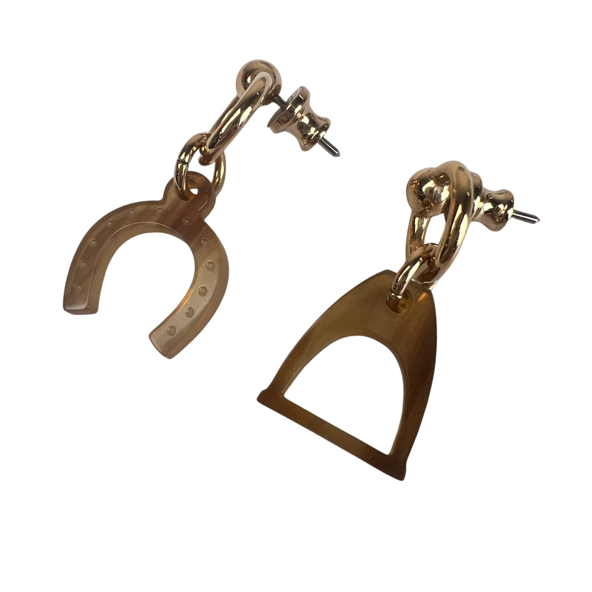 Hermes Gold Earrings A-17679