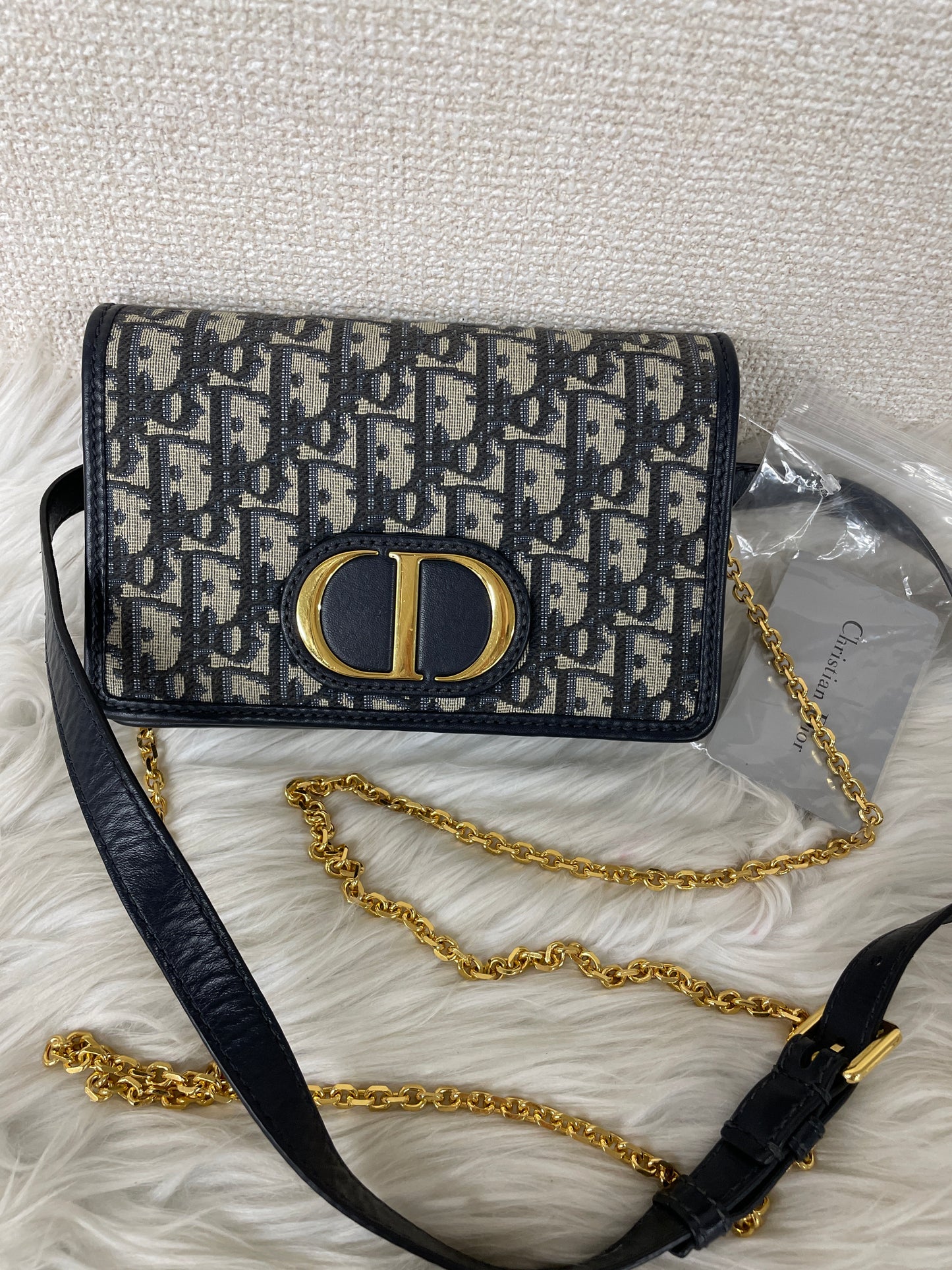 Dior Navy Handle Bags A-17731