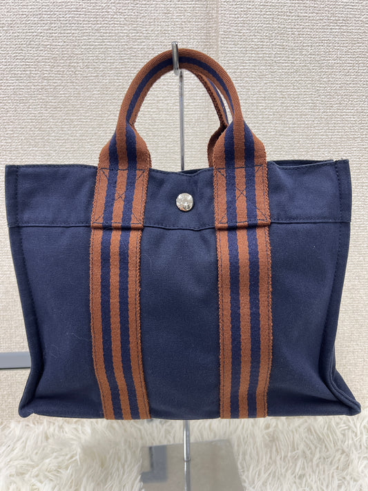 Hermes Navy Tote Bags A-17783