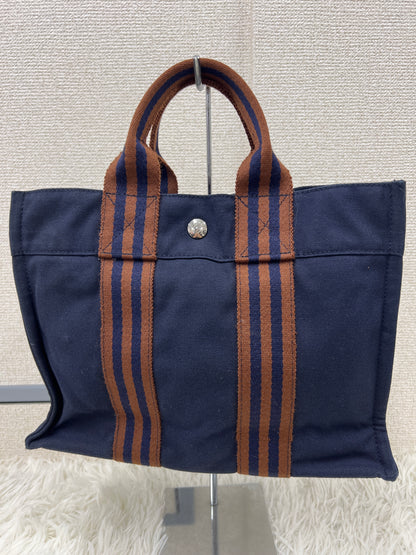 Hermes Navy Tote Bags A-17783