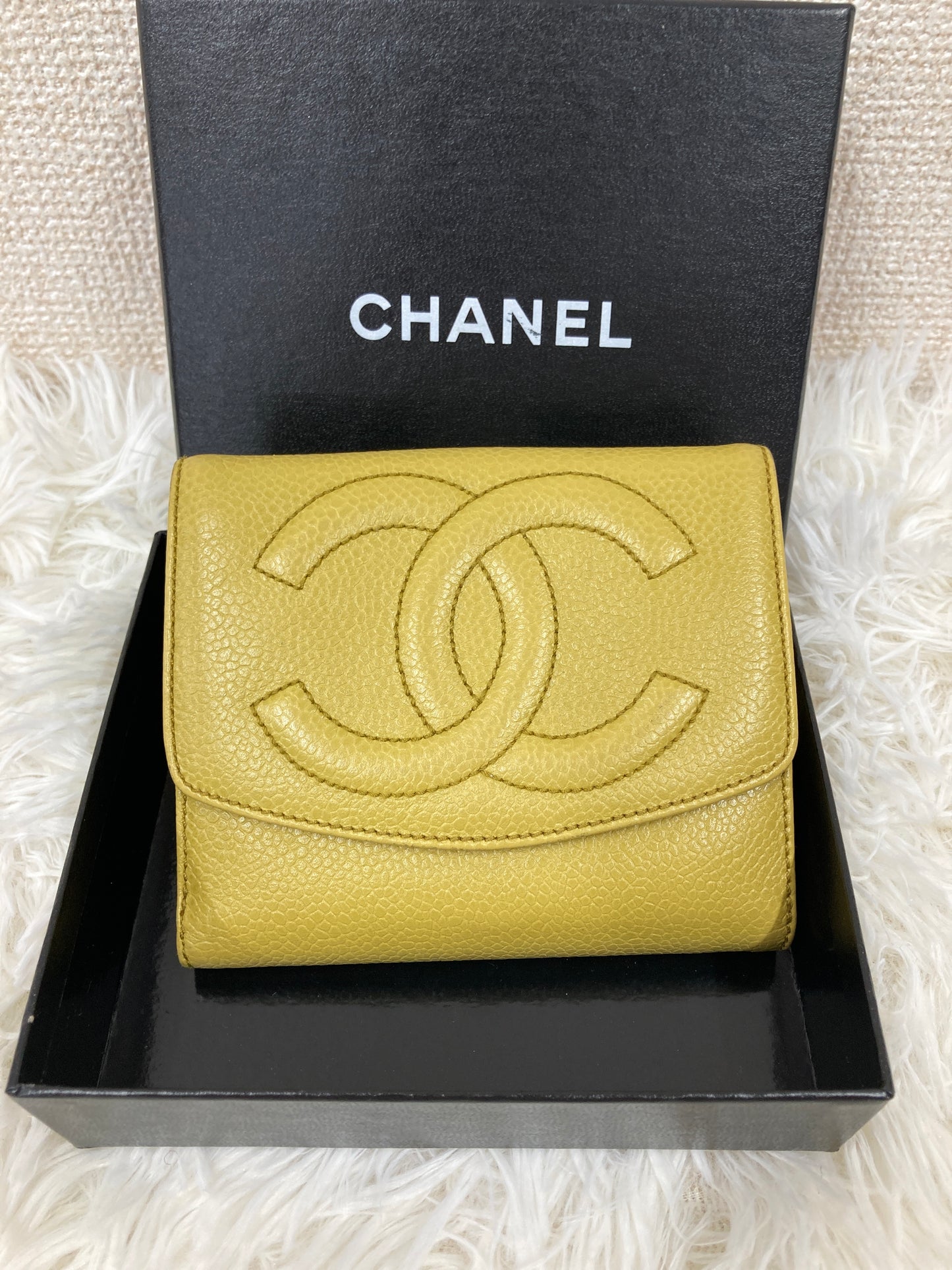 Chanel Yellow Wallets A-17850