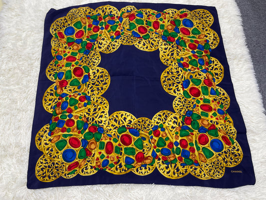 Chanel Navy Scarves A-18069