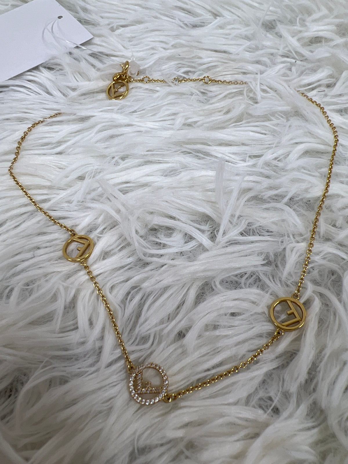 Fendi Gold Necklaces A-18171