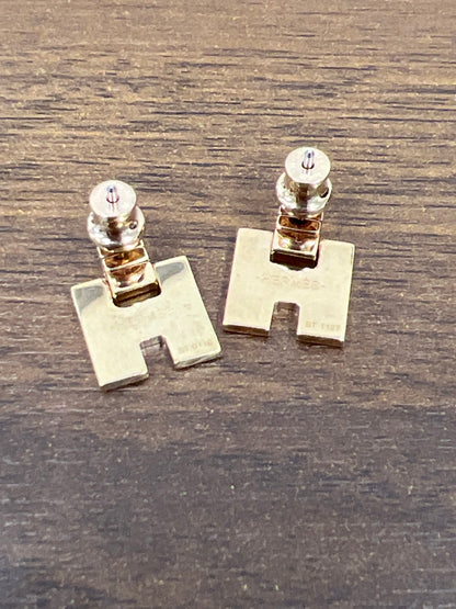 Hermes Gold Earrings A-18558