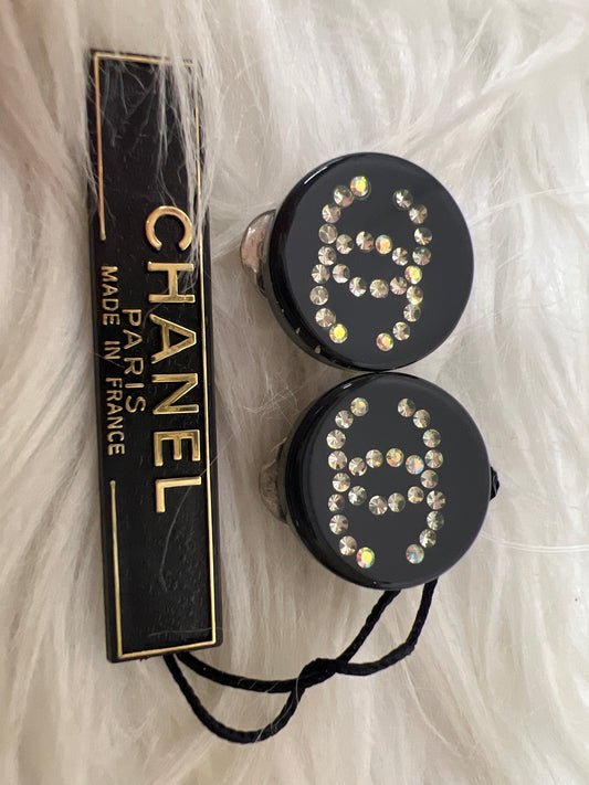 Chanel Black Earrings A-18583
