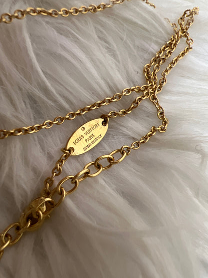 Louis Vuitton Gold Necklaces A-18594