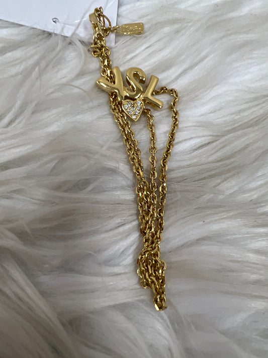 Saint Laurent Gold Necklaces A-18620