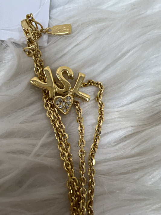 Saint Laurent Gold Necklaces A-18620