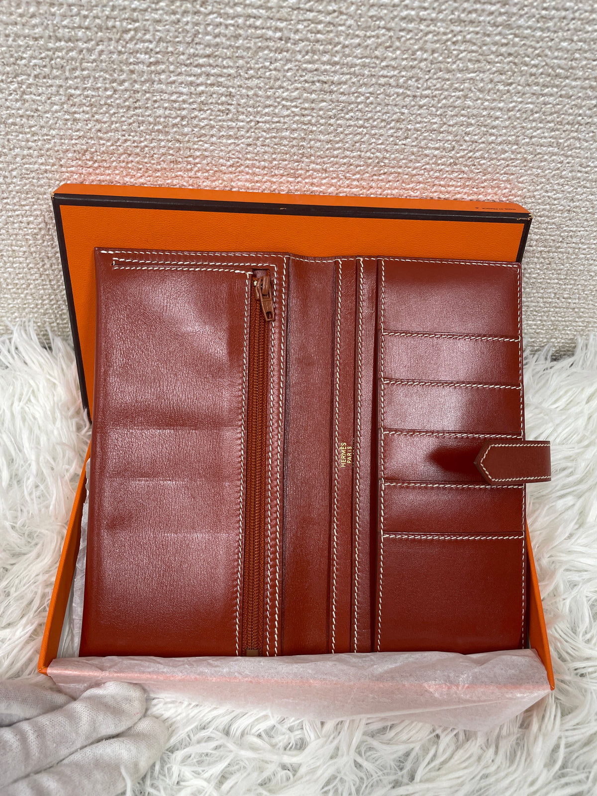 Hermes Brown Wallets A-19163