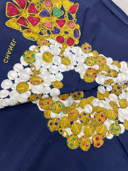 Chanel Navy Scarves A-19221