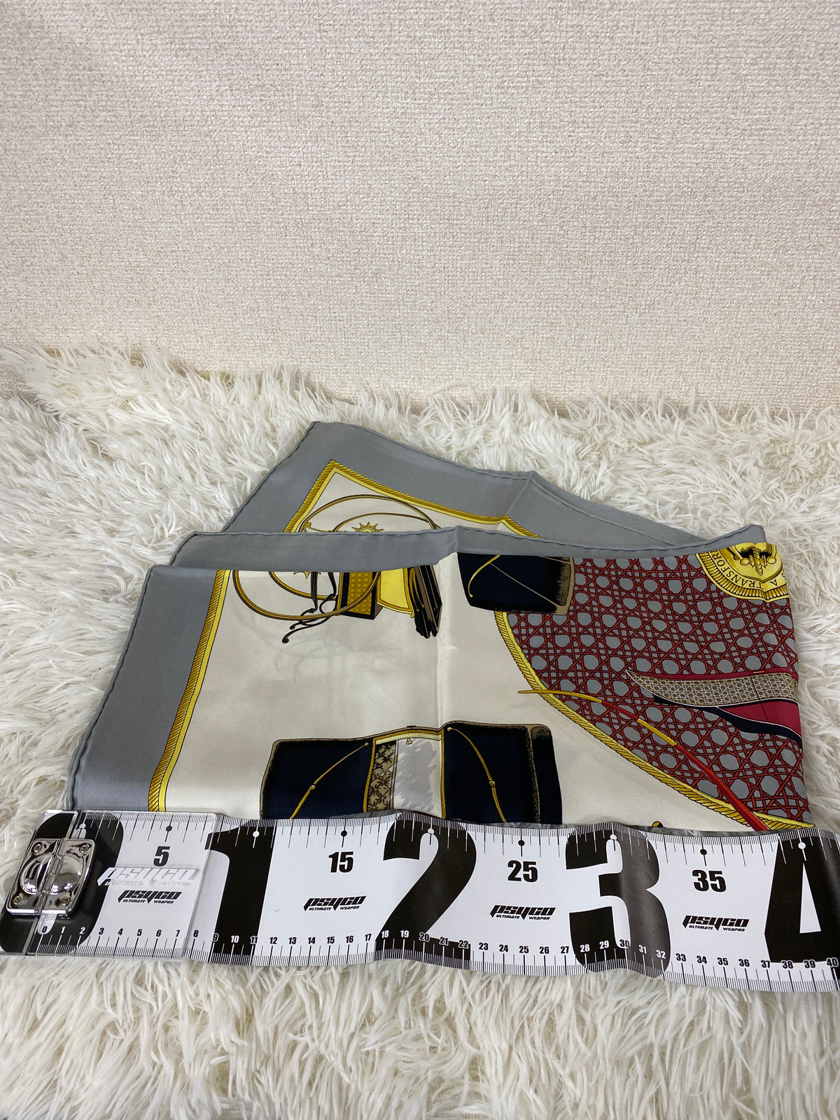 Hermes Gray Scarves A-19392