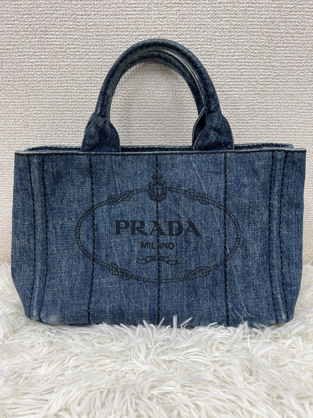 Prada Navy Tote Bags A-19644
