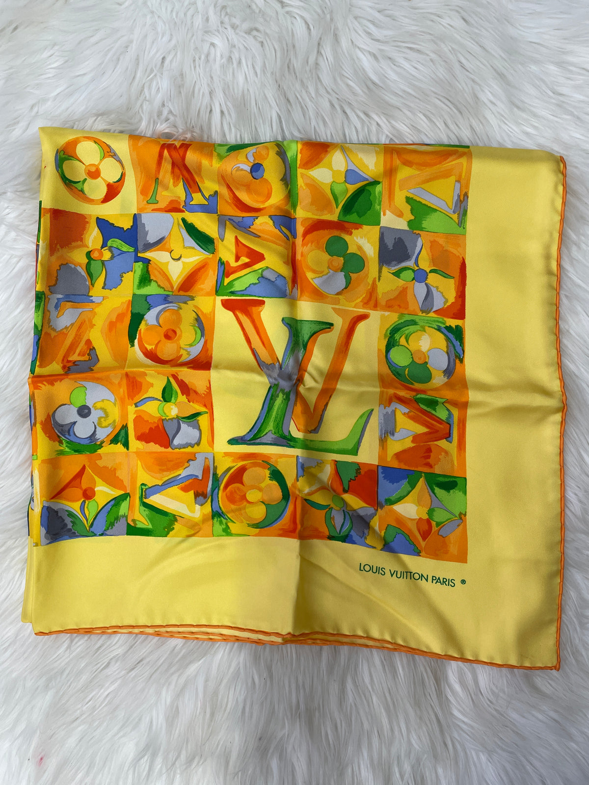 Louis Vuitton Yellow Scarves A-19655