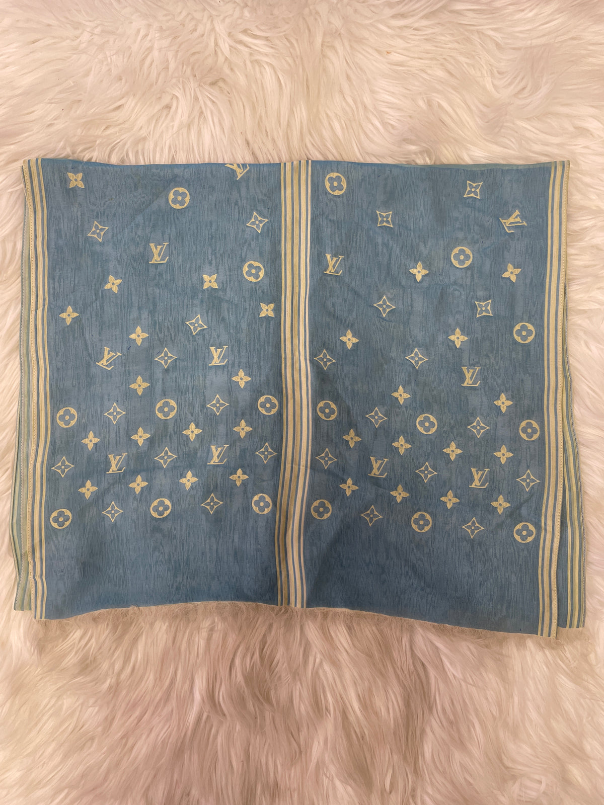 Louis Vuitton Blue Scarves A-19656