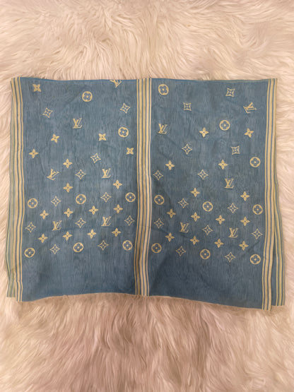 Louis Vuitton Blue Scarves A-19656