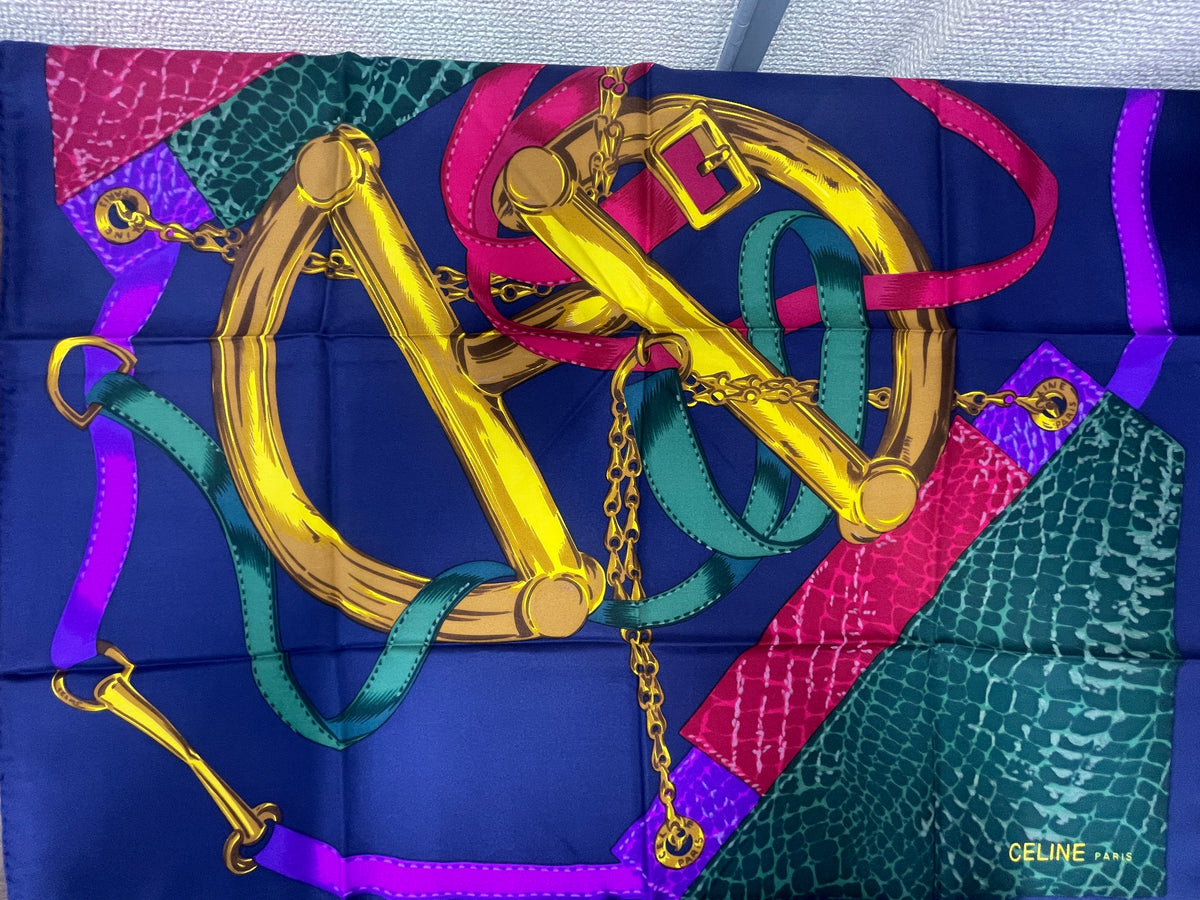 Celine Navy Scarves A-15975